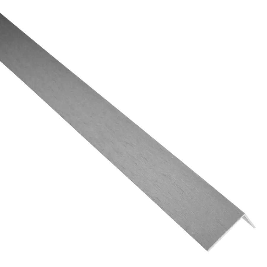 Profillister^ Vinkellist børstet aluminium 30 x 15 mm x 2 meter