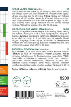 Frø^Weibulls Vintergulrot, såbånd "Flakker"