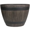Krukker|Plantebord & Høybed^Scan-Pot Whiskytønne i trelook