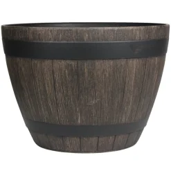 Krukker|Plantebord & Høybed^Scan-Pot Whiskytønne i trelook