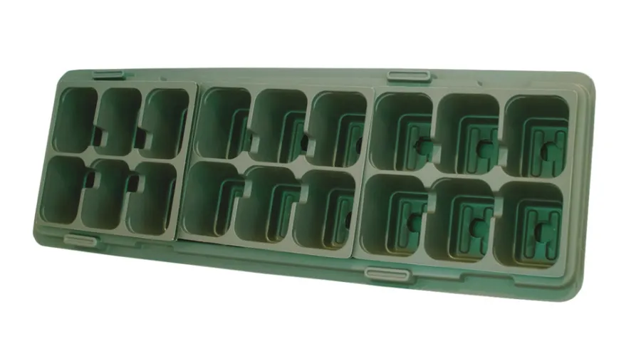 Forspiring^Weibulls Winddou minidrivhus med 18 stk. potter - 2 pk.