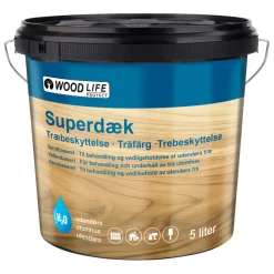 Trebeskyttelse^Woodlife Superdekk trebeskyttelse 5 liter Svart
