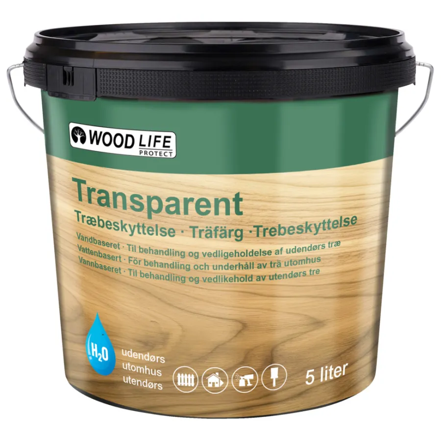 Trebeskyttelse^Woodlife svart trebeskyttelse 5 liter Svartpigmentert
